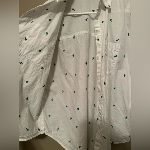 Madewell Embroidered Cactus Oversized Courier Shirt - Picture 6 of 7